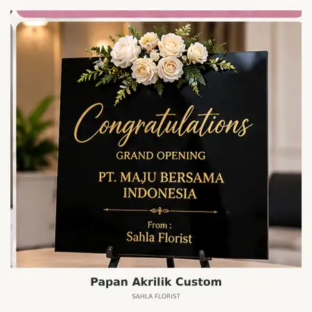 Papan Bunga Akrilik Bolaang Mongondowutara